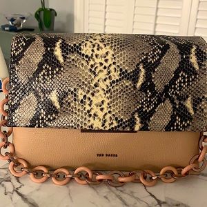 new Ted Baker Snakeskin Beige Handbag